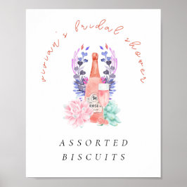Petals & Prosecco Champagne Brautparty Food Poster