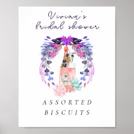 Petals & Prosecco Champagne Brautparty Food Poster