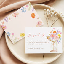 Petals & Prosecco Florales Hochzeitsdusche-Registe