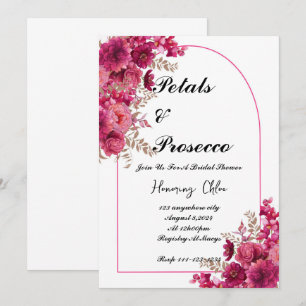 PETALS & PROSECCO INVITATION DE DOUCHE À PONT, ROS