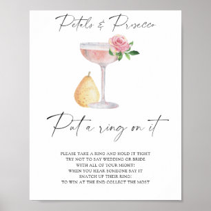 Petals & Prosecco - Ring drauf setzen Spiel Poster