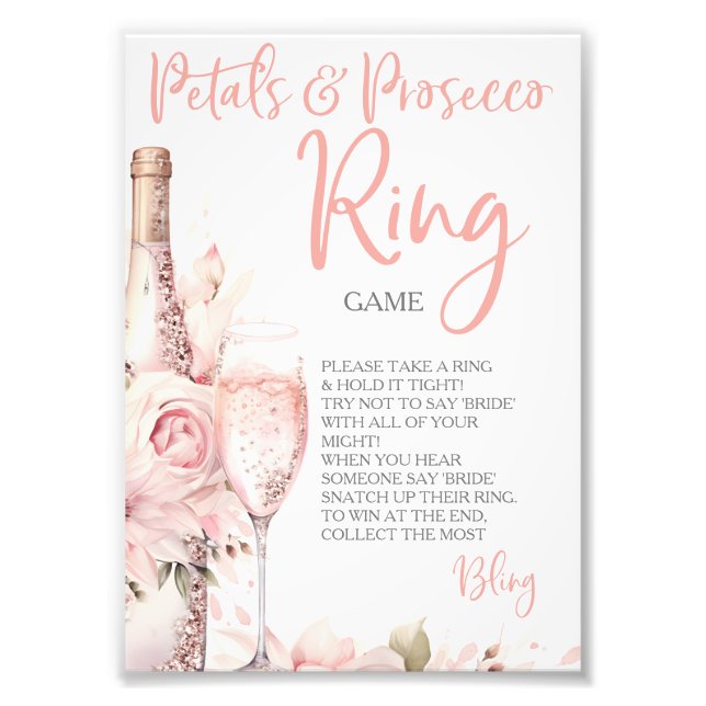 Petals & Prosecco Ring Game Hour Rings Fotodruck (Vorne)