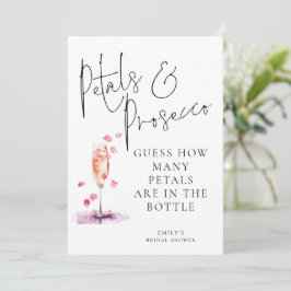 Petals Prosecco schätzt, wie viele Brautparty-Spie Einladung