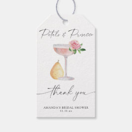 Petals & Prosecco - vielen Dank Brautparty Geschenkanhänger