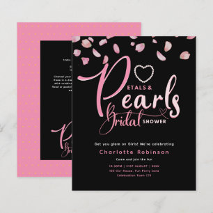 PETALS UND PEARLS Pink Black Chic Brautparty