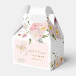 Petals und Prosecco Blumengarten Brautparty Geschenkschachtel