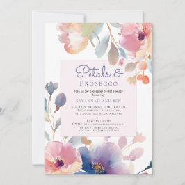 Petals und Prosecco Blumenpaare Brautparty Einladung