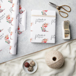 Petals und Prosecco Brautparty Brunch Geschenkpapier