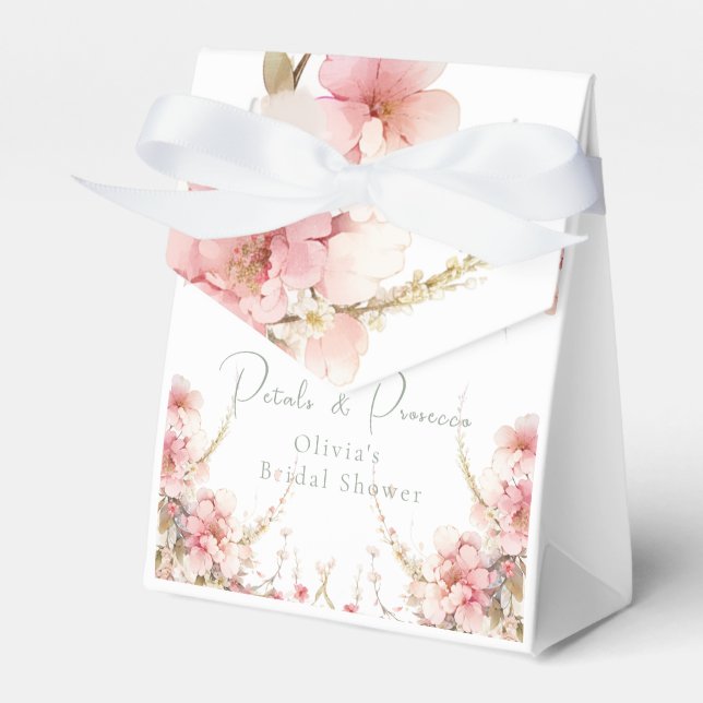 Petals und Prosecco-Brautparty Geschenkschachtel (Vorderseite)
