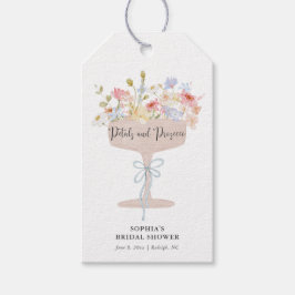 Petals und Prosecco Brautparty Gevor Geschenkanhänger