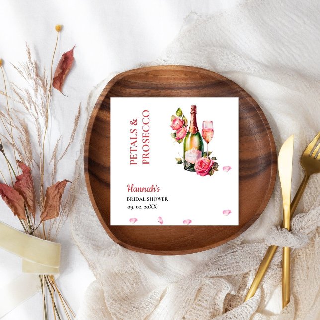 Petals und Prosecco-Brautparty Party Serviette (Von Creator hochgeladen)