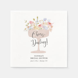 Petals und Prosecco-Brautparty Serviette