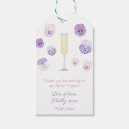 Petals und Prosecco Brautparty Vielen Dank Geschenkanhänger