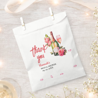Petals und Prosecco Brautparty Vielen Dank Geschenktütchen