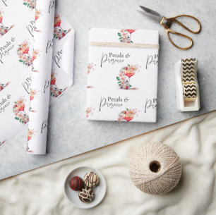 Petals und Prosecco Florale Brautparty-Brunch Geschenkpapier