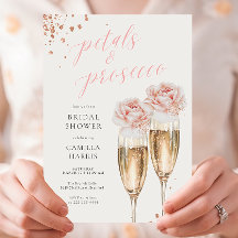 Petals und Prosecco Script Blush Brautparty