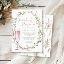 Petals und Prosecco-Wildblume Brautparty