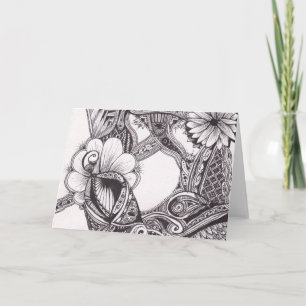 Petals Zig-Zags und Dots Notecard Karte