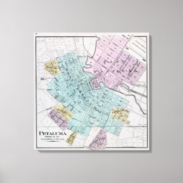 Petaluma, Kalifornien Leinwanddruck (Vorderseite)