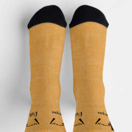 Pétanque, Boules, Black Icon, Yellow  Socken