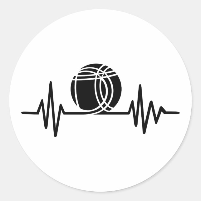 Petanque-Frequenz Runder Aufkleber (Vorderseite)