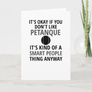 Petanque Geschenke   Petanque Lover Petanque Playe Karte