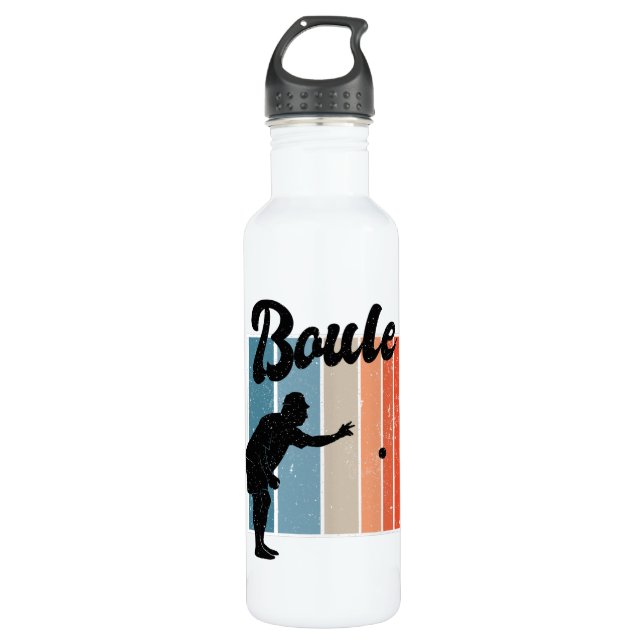Petanque-Spiel Edelstahlflasche (Vorderseite)