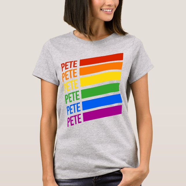 Pete LGBT Rainbow T-Shirt (Vorderseite)