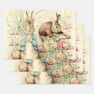 Peter and Benjamin Gather Onions by Beatrix Potter Geschenkpapier Set