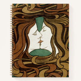 Peter Behrens Kiss Liebe Abstrakt Jugendstil Notizbuch