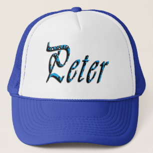 "Peter" Blaue Zahlen Peter Name, Truckerkappe