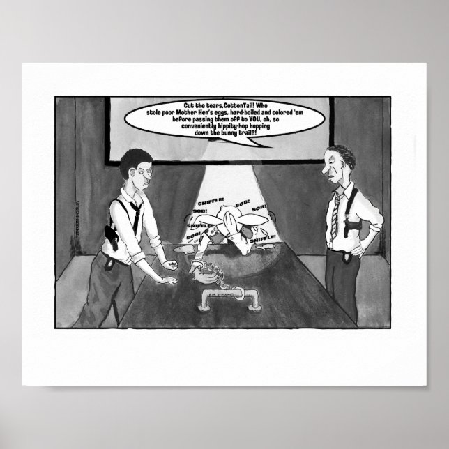 Peter Cotton Schwanz in Handschellen, Graustufen 8 Poster (Vorne)