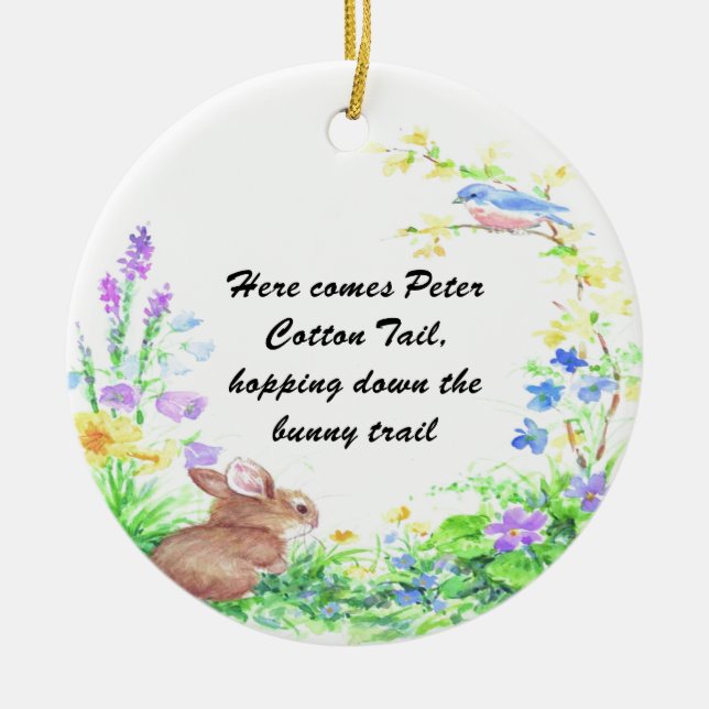 Peter Cotton Schwanz - Keramik Ornament (Vorne)