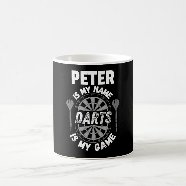 Peter darts fan personalized name shirt kaffeetasse (Mittel)