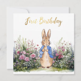 Peter das Kaninchen 1. Geburtstag Karte