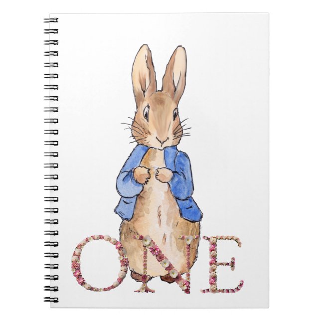 Peter das Kaninchen Erster Geburtstag Notizblock (Vorderseite)