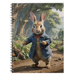 Peter das Kaninchen mit Ballons Notizblock