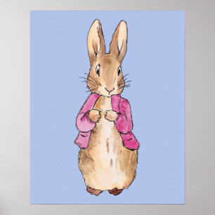 Peter der Hase rosa Jacke    Poster