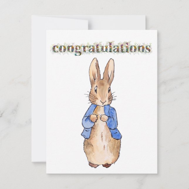 Peter der Kaninchen Herzlichen Glückwunsch Wildblu (Vorderseite)