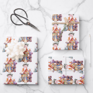 Peter der Kaninchen mit Weihnachts-Hütte Geschenkpapier Set
