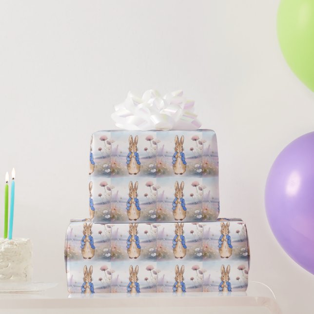 Peter der Kaninchen-Wildblume Geschenkpapier (Partygeschenke)