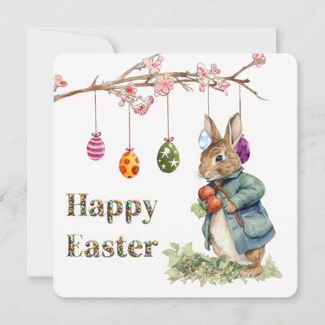 Peter der Osterkaninchen Ostereier Happy Oster (Vorderseite)