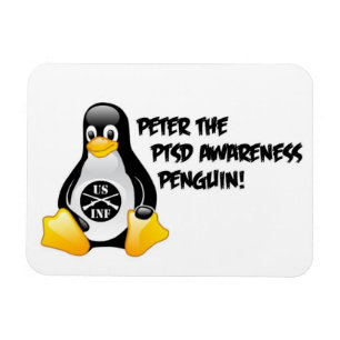 Peter der PTSD Bewusstseins-Pinguin Magnet