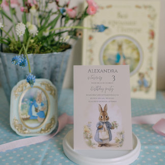 Peter der Rabbit Geburtstagspartei Einladung