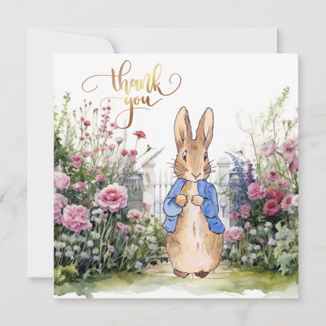 Peter der Rabbit in seinem Garten Nr. 2 Dankeskarte (Vorderseite)