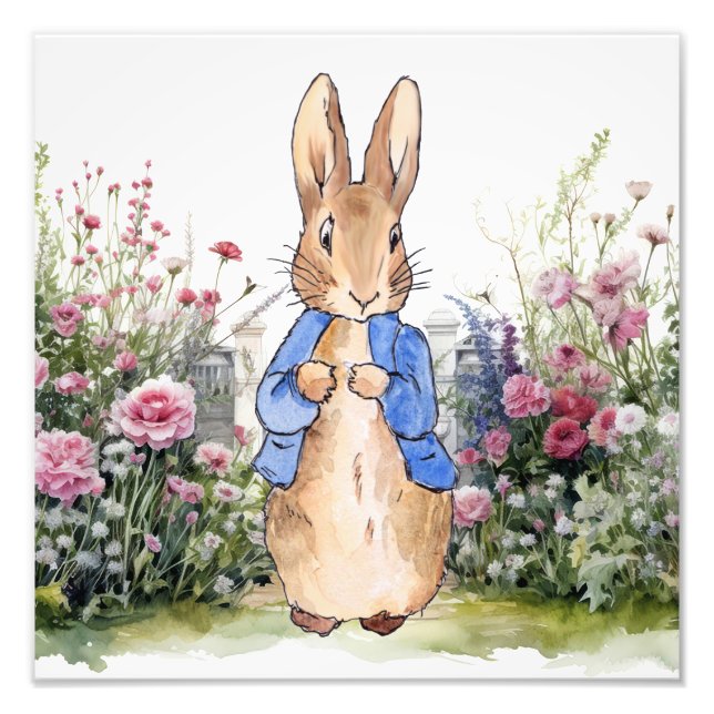 Peter der Rabbit in seinem Garten Nr. 2 Fotodruck (Vorne)