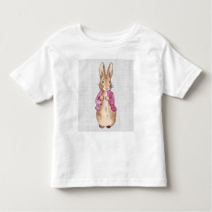 Peter der Rabbit Pink Jacket Gray Linen Kleinkind T-shirt