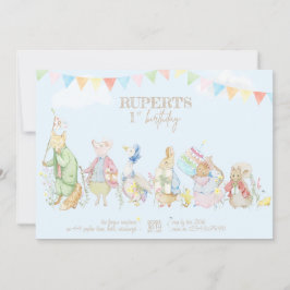 Peter der Rabbit zum ersten Geburtstag Einladung
