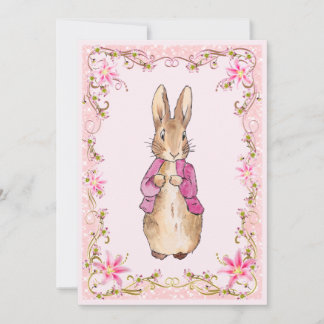 Peter die Rabbit Pink Jacke Einladung