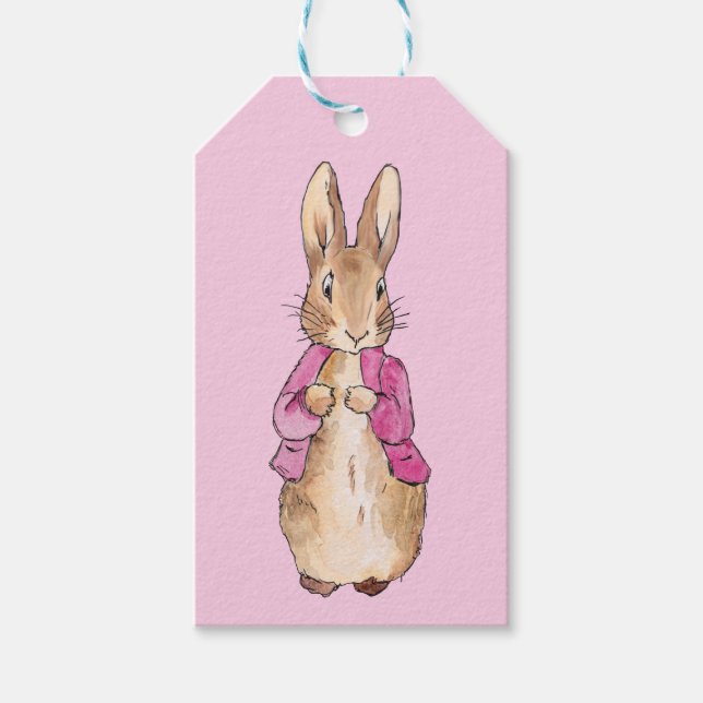 Peter die Rabbit Pink Jacke Geschenkanhänger (Vorderseite)